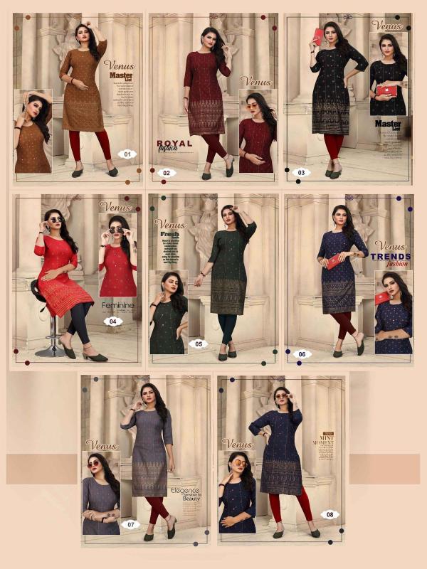 Aagya Venus Ethnic Wear Rayon Designer Kurti Collection